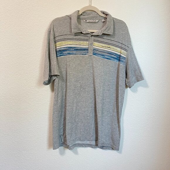 Travis Mathew Gray Modal Polo Shirt Size Large - Picture 1 of 7